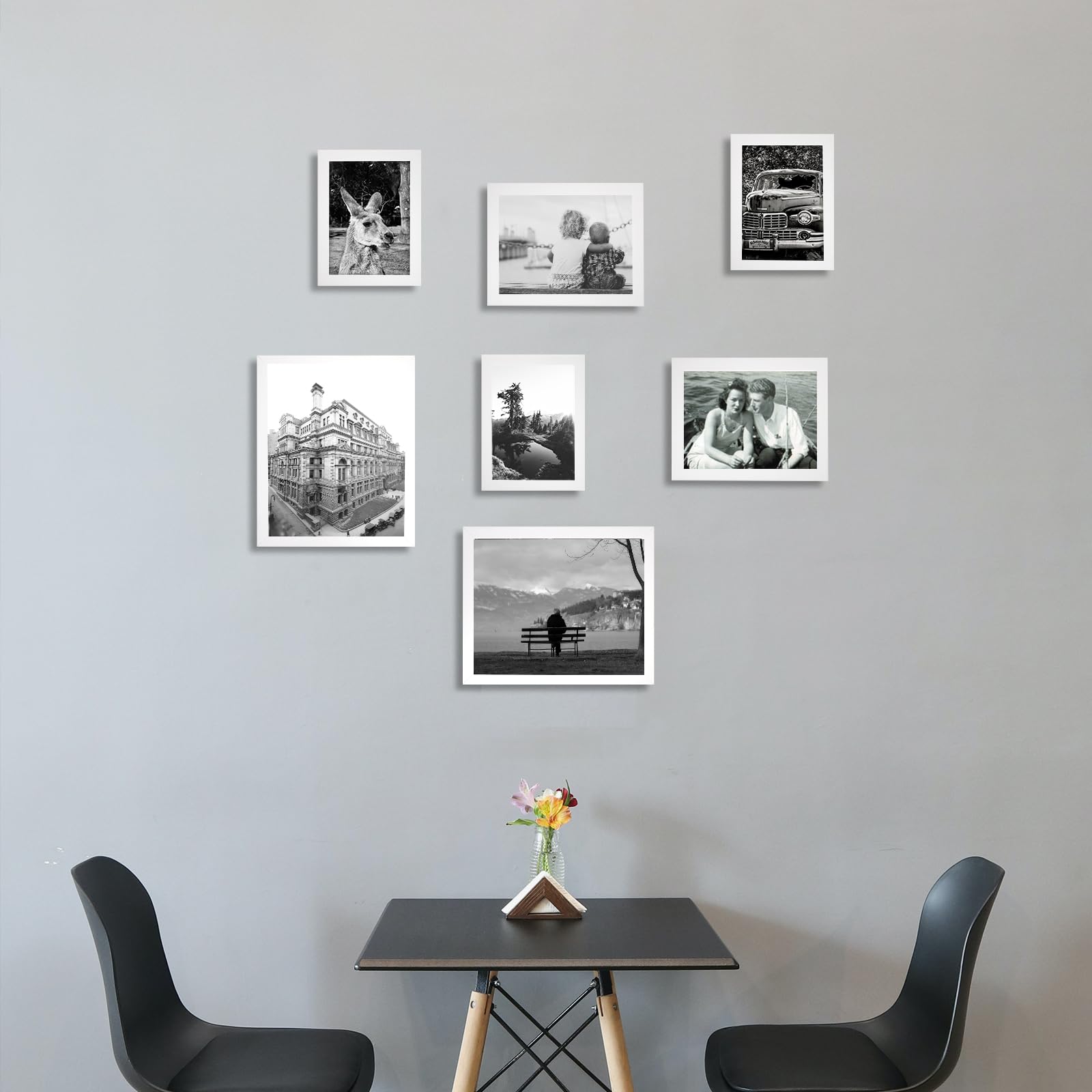 5x7 Picture Frames White Set of 12 for Wall Gallery Collage Photo Frames or Tabletop Display